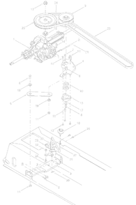 Drive Diagram and Parts List for 13AC650F700 2004 Yard Machines Lawn Tractor